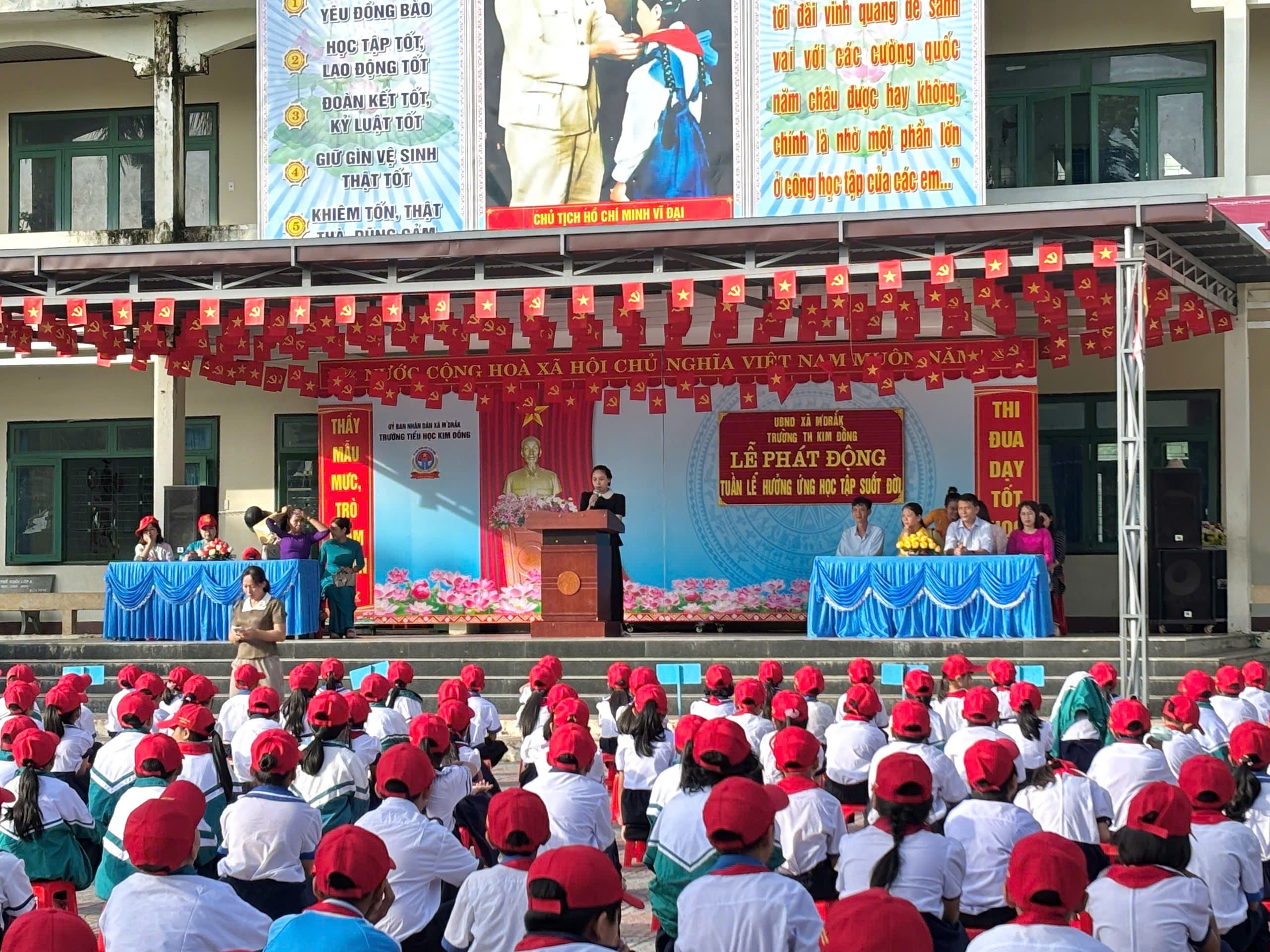 Trường Tiểu học Kim Đồng tổ chức lễ phát động Tuần lễ hưởng ứng học tập suốt đời năm 2025